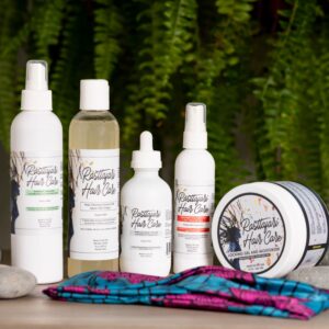 Collection of products from Rasta Locs' Ultimate Loc Care Kit